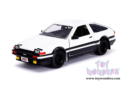 Jada Toys - Metals Die Cast - Hollywood Rides | Toyota Trueno AE86 Hardtop with Takumi figure (1/24 scale diecast model car, White) 99733