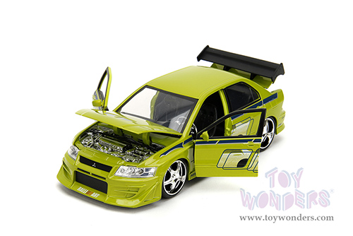 Jada Toys Fast & Furious - Brian's Mitsubishi Lancer Evolution VII Hardtop (1/24 scale diecast model car, Green) 99788/4