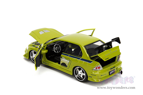 Jada Toys Fast & Furious - Brian's Mitsubishi Lancer Evolution VII Hardtop (1/24 scale diecast model car, Green) 99788/4
