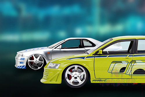 Jada Toys Fast & Furious - Brian's Mitsubishi Lancer Evolution VII Hardtop (1/24 scale diecast model car, Green) 99788/4