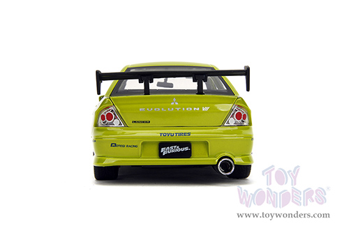 Jada Toys Fast & Furious - Brian's Mitsubishi Lancer Evolution VII Hardtop (1/24 scale diecast model car, Green) 99788/4