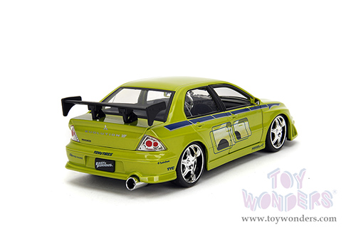 Jada Toys Fast & Furious - Brian's Mitsubishi Lancer Evolution VII Hardtop (1/24 scale diecast model car, Green) 99788/4