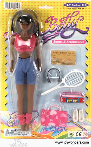 Betty Sport Aerobics Doll Set (11.5", Dark) 99802B