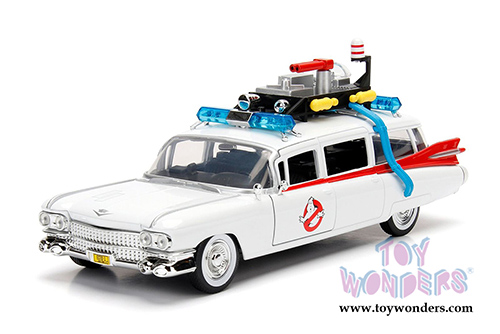 Jada Toys - Metals Die Cast | Ghostbusters&trade; Ecto-1&trade; Cadillac Ambulance (1/24 scale diecast model car, White) 99994