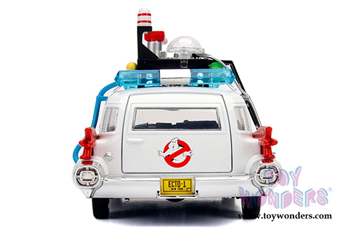 Jada Toys - Metals Die Cast | Ghostbusters&trade; Ecto-1&trade; Cadillac Ambulance (1/24 scale diecast model car, White) 99994