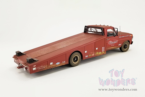 Acme - Ford F-350 Ramp Truck - Porkchop's Chop Shop (Rusted) (1970, 1/18 scale diecast model car, Sports Red Primer) A1801416