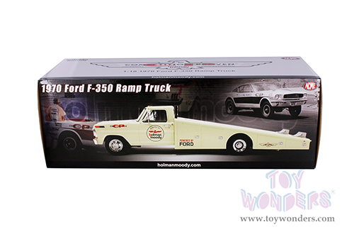 Acme - Ford F-350 Ramp Truck - Holman Moody (1970, 1/18 scale diecast model car, Beige) A1801417