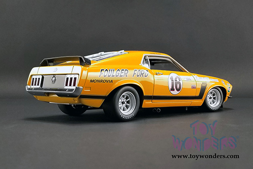 Acme - Ford Mustang Boss 302 #16 Foulger Ford (1970, 1/18 scale diecast model car, Yellow) A1801835