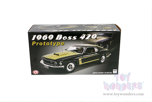 Acme - Ford Mustang  Boss 429 Semon "Bunkie" Knudson's Prototype (1969, 1/18 scale diecast model car, Black/Gold) A1801844