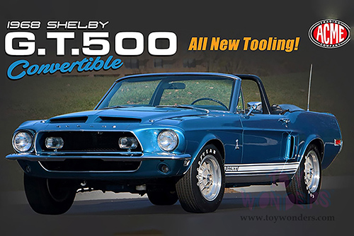 Acme - Shelby GT500 Convertible (1968, 1/18 scale diecast model car, Acapulco Blue) A1801848