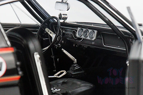 Acme - Ford Mustang A/FX Rice & Holman - BatCar 1966 Summer Nationals NHRA Champion (1965, 1/18 scale diecast model car, Black with Red stripes) A1801852