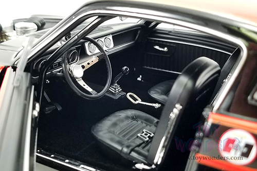 Acme - Ford Mustang A/FX Rice & Holman - BatCar 1966 Summer Nationals NHRA Champion (1965, 1/18 scale diecast model car, Black with Red stripes) A1801852