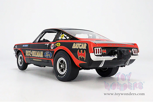 Acme - Ford Mustang A/FX Rice & Holman - BatCar 1966 Summer Nationals NHRA Champion (1965, 1/18 scale diecast model car, Black with Red stripes) A1801852