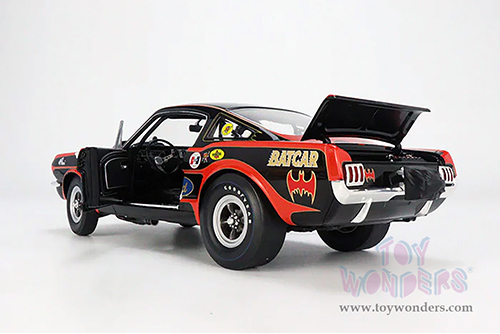 Acme - Ford Mustang A/FX Rice & Holman - BatCar 1966 Summer Nationals NHRA Champion (1965, 1/18 scale diecast model car, Black with Red stripes) A1801852