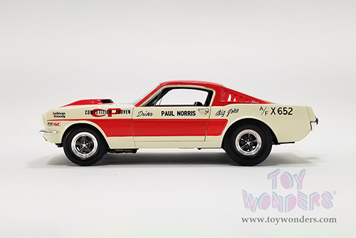 Acme - Ford Mustang A/FX "Holman Moody" (1965, 1/18 scale diecast model car, Red/Cream) A1801855
