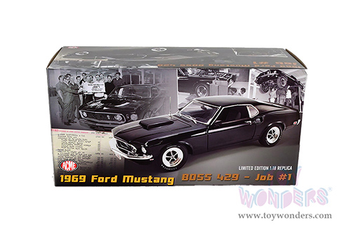 Acme Drag Outlaws - Ford Mustang BOSS 429 Gasser "Job #1: First Boss 429 Ever Built" (1969, 1/18 scale diecast model car, Black) A1801859