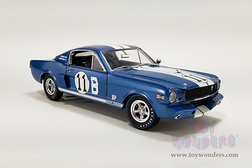 Acme - Shelby G.T. 350R #11B Mark Donahue "Dockery Ford" (1965, 1/18 scale diecast model car, Blue/White stripes) A1801864