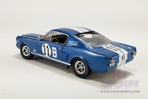 Acme - Shelby G.T. 350R #11B Mark Donahue "Dockery Ford" (1965, 1/18 scale diecast model car, Blue/White stripes) A1801864