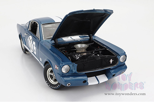 Acme - Shelby G.T. 350R #11B Mark Donahue "Dockery Ford" (1965, 1/18 scale diecast model car, Blue/White stripes) A1801864