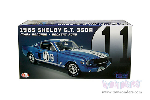 Acme - Shelby G.T. 350R #11B Mark Donahue "Dockery Ford" (1965, 1/18 scale diecast model car, Blue/White stripes) A1801864
