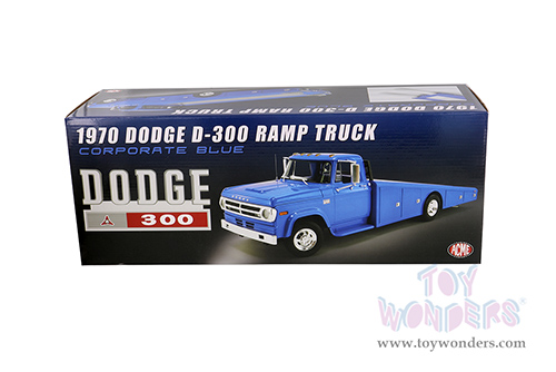Acme - Dodge D-300 Ramp Truck (1970, 1/18 scale diecast model car, Corporate Blue) A1801905