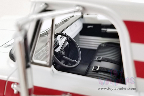 Acme - Dodge D-300 Ramp Truck "Original Ramchargers Candymatic" (1970, 1/18 scale diecast model car, White/Red stripes) A1801909