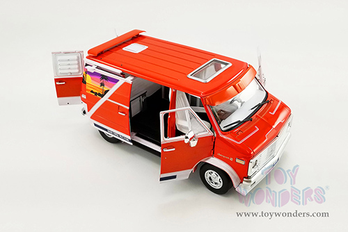 Acme - Chevrolet® G-Series Van - Good Times Machine (1976, 1/18 scale diecast model car, Orange) A1802100