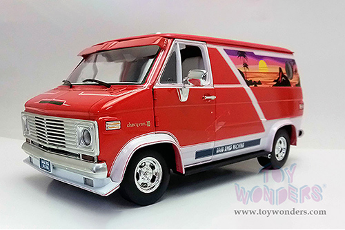 Acme - Chevrolet® G-Series Van - Good Times Machine (1976, 1/18 scale diecast model car, Orange) A1802100