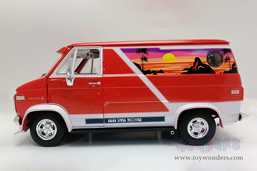 Acme - Chevrolet® G-Series Van - Good Times Machine (1976, 1/18 scale diecast model car, Orange) A1802100