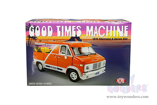 Acme - Chevrolet® G-Series Van - Good Times Machine (1976, 1/18 scale diecast model car, Orange) A1802100