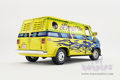 Acme - Chevrolet® G-Series Van - Boogie Van (1976, 1/18 scale diecast model car, Yellow/Blue flames) A1802101