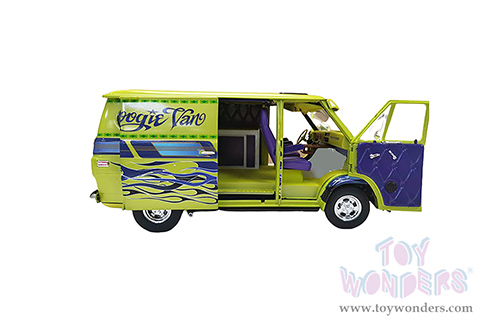 Acme - Chevrolet® G-Series Van - Boogie Van (1976, 1/18 scale diecast model car, Yellow/Blue flames) A1802101