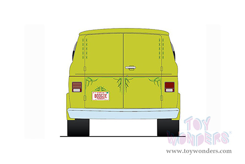Acme - Chevrolet® G-Series Van - Boogie Van (1976, 1/18 scale diecast model car, Yellow/Blue flames) A1802101