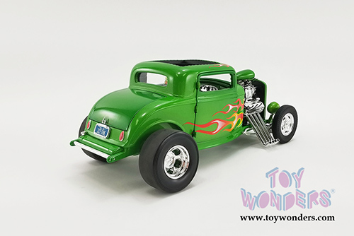 Acme - Rat Fink Ford Blown 3 Window Hot Rod (1932, 1/18 scale diecast model car, Green) A1805019