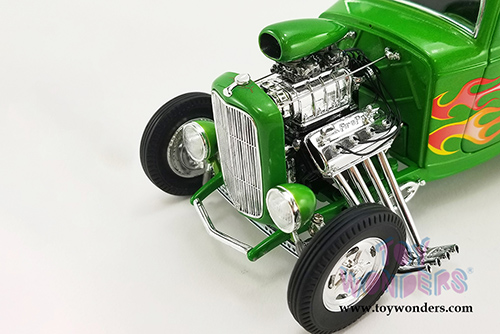 Acme - Rat Fink Ford Blown 3 Window Hot Rod (1932, 1/18 scale diecast model car, Green) A1805019
