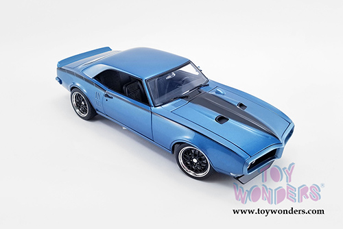 Acme - Pontiac&reg; Firebird Street Fighter Hardtop (1968, 1/18 scale diecast model car, Lucerne Blue w/Black stripes) A1805211