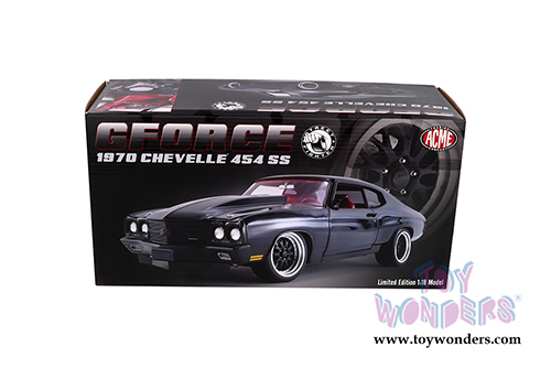 Acme - Chevrolet&reg; Chevelle&reg; 454 SS Street Fighter "G-Force" Hardtop (1970, 1/18 scale diecast model car, Black) A1805517