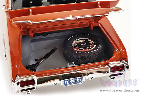 Acme - Oldsmobile 442 W-30 Convertible (1972, 1/18 scale diecast model car, Flame Orange/Black Stripes) A1805624