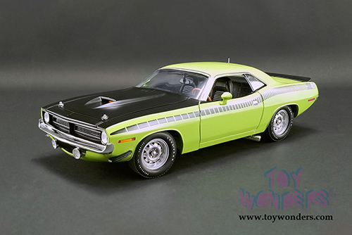 Acme - Plymouth Barracuda AAR Hardtop (1970, 1/18 scale diecast model car, Sublime Green/Matte Black) A1806113