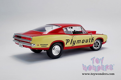 Acme - Plymouth Barracuda Super Stock Test Mule Hardtop (1968, 1/18 scale diecast model car, Red/Yellow) A1806114