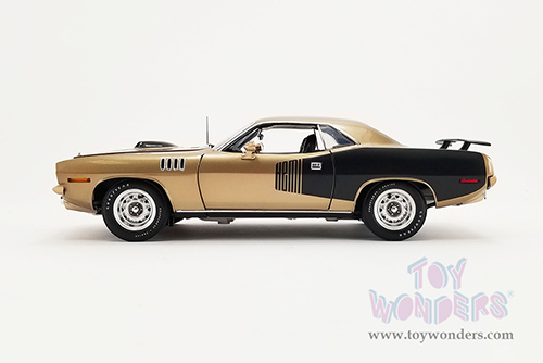 Acme - Plymouth Hemi Barracuda - Super Track Pack (1971, 1/18 scale diecast model car, Gold Leaf/Black) A1806126