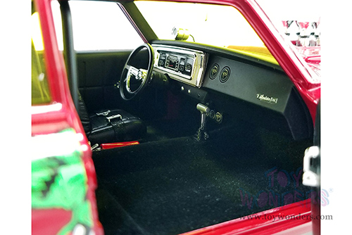 Acme - Plymouth AWB (Altered Wheel Base) "Big Daddy Rat Fink" (1965, 1/18 scale diecast model car, Red/Green) A1806508