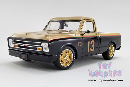 Acme - Chevrolet&reg; C-10 Shop Pickup Truck "Smokey Yunick" (1967, 1/18 scale diecast model car, Gold/Black) A1807212