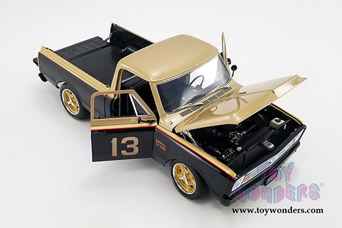 Acme - Chevrolet&reg; C-10 Shop Pickup Truck "Smokey Yunick" (1967, 1/18 scale diecast model car, Gold/Black) A1807212