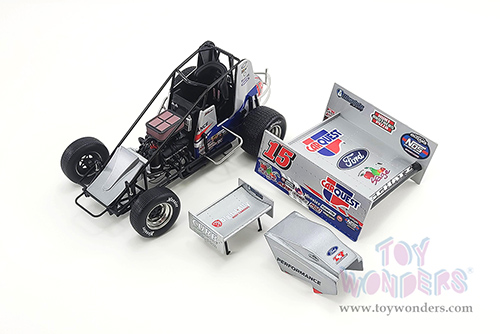 Acme - Winged Sprint Car #15 Donny Schatz "Carquest" World of Outlaws Sprint Car (2021, 1/18 scale diecast model car, Silver) A1809500