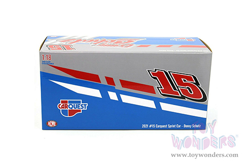 Acme - Winged Sprint Car #15 Donny Schatz "Carquest" World of Outlaws Sprint Car (2021, 1/18 scale diecast model car, Silver) A1809500