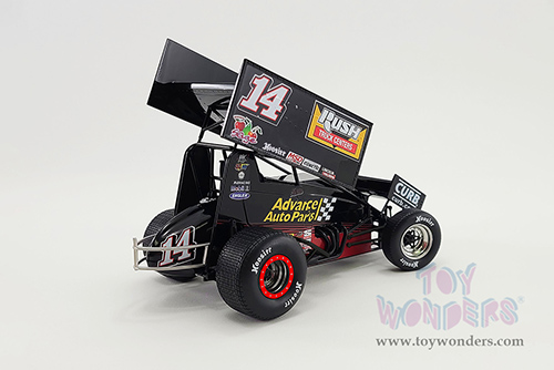 Acme - Winged Sprint Car #14 Tony Stewart "Advance Auto Parts" Rush Truck Centers (2021, 1/18 scale diecast model car, Black) A1809501