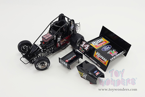 Acme - Winged Sprint Car #14 Tony Stewart "Advance Auto Parts" Rush Truck Centers (2021, 1/18 scale diecast model car, Black) A1809501