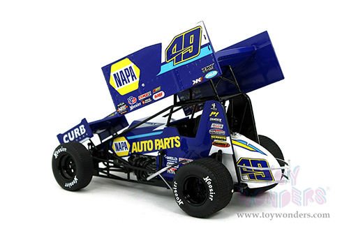 Acme - Winged Sprint Car #49 Brad Sweet "NAPA" Kasey Kahne Racing Sprint Car (2021, 1/18 scale diecast model car, Blue) A1809506