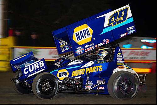 Acme - Winged Sprint Car #49 Brad Sweet "NAPA" Kasey Kahne Racing Sprint Car (2021, 1/18 scale diecast model car, Blue) A1809506